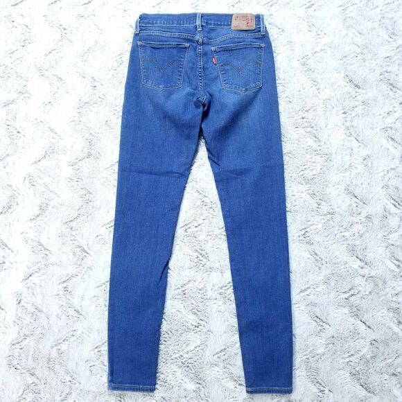 Levis Jeans Womens 28x30 Blue 710 Super Skinny Dark Wash Denim - Picture 2 of 12
